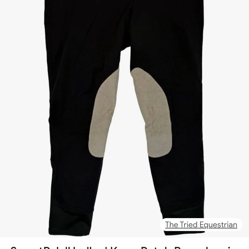 SmartPak 'Hadley' Knee Patch Breeches in Black - Women's 38